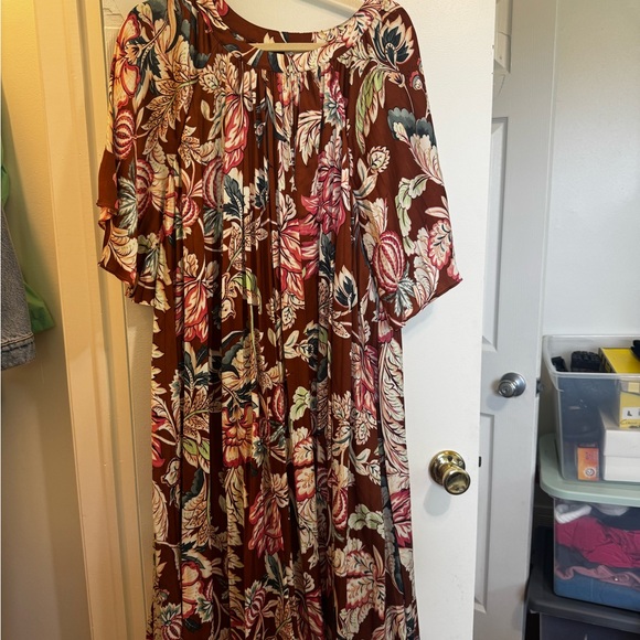 Anthropologie Multicolor Floral Long Sleeve Dress - Picture 1 of 4